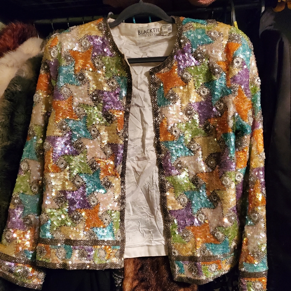 Vintage evening multi color blazer LG